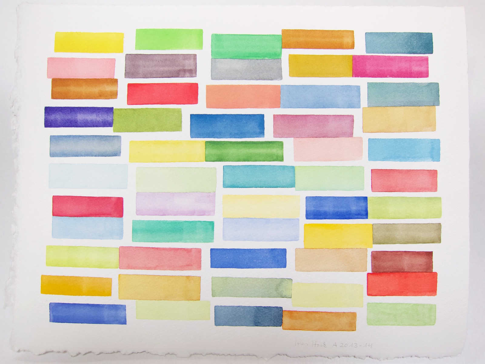 Ines Hock,  A 2013 -14  | 25,5 x 32,5 cm Zerkall Bütten