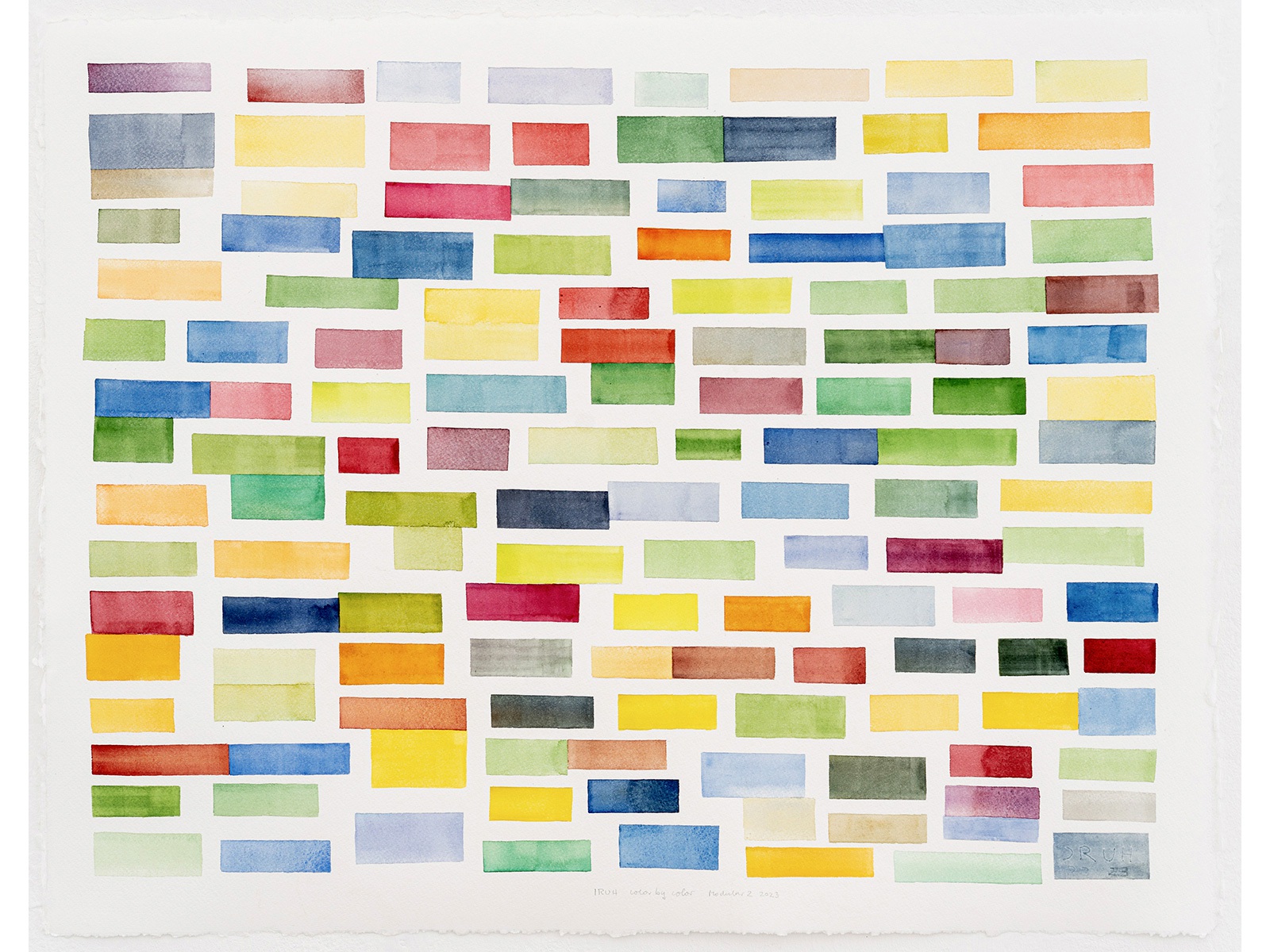 Ines Hock, A Modular 2-2022 | 51 x 65 cm Zerkall Bütten Aquarag