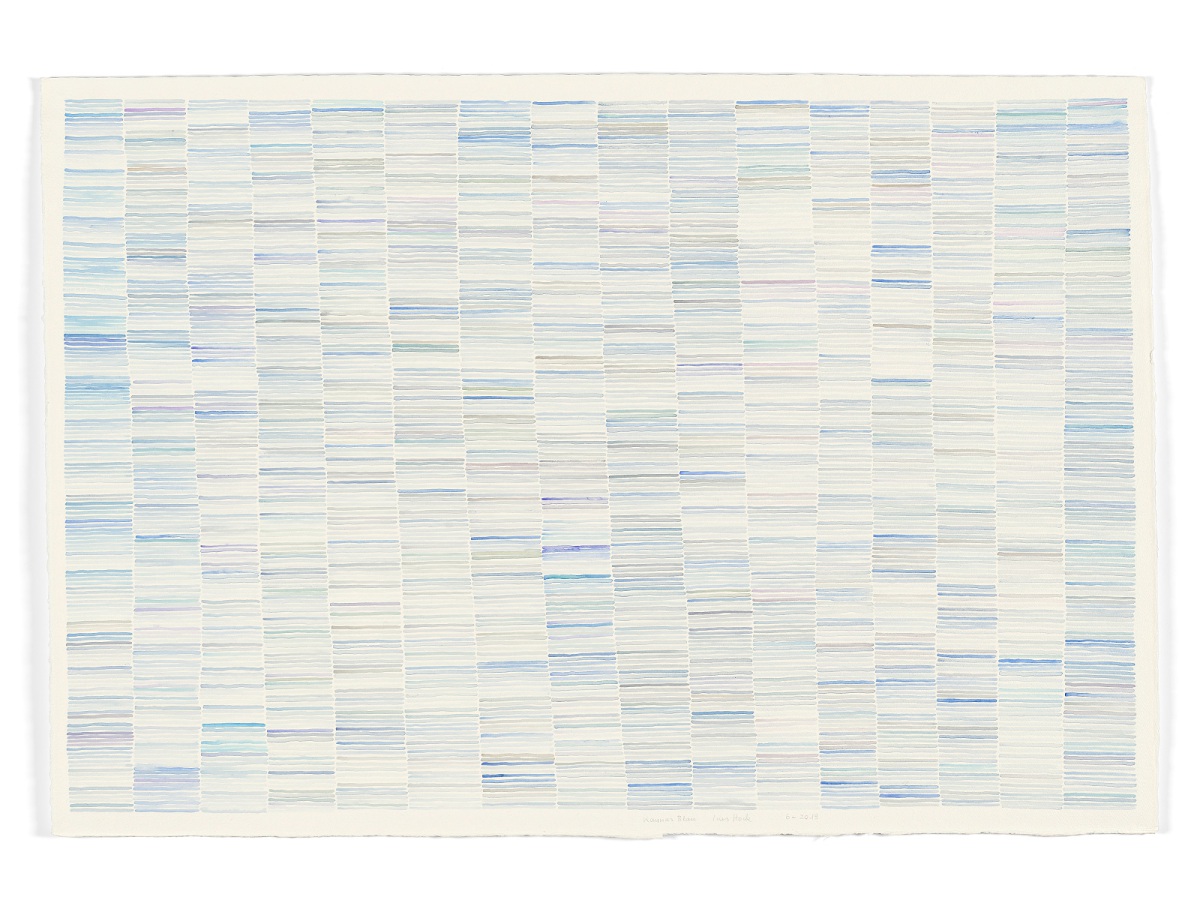 Ines Hock, Az Kaunas Blau -6  2019, 54,5 x 73 cm,  engl. watercolor paper