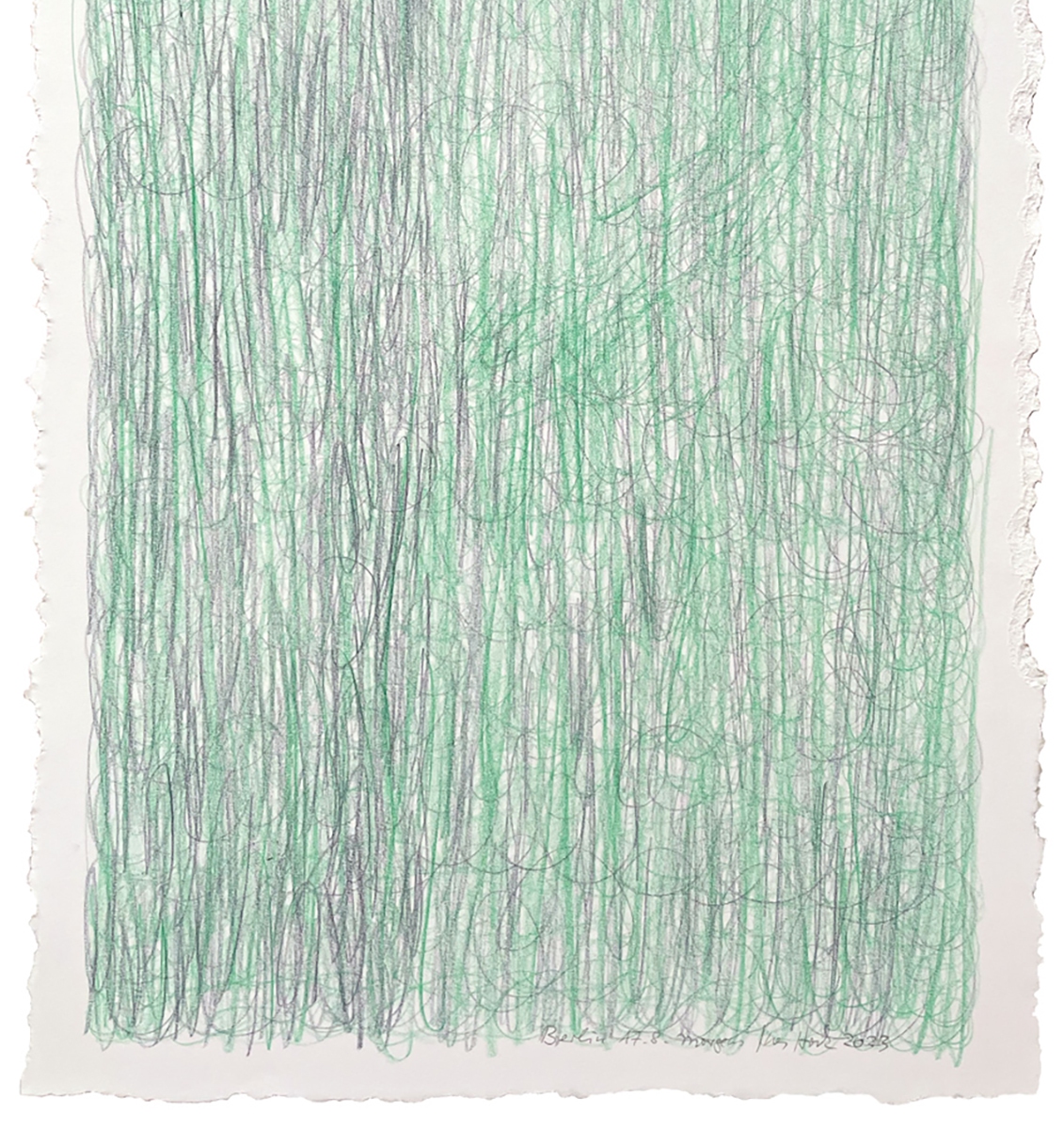 Berlin 4. Tag, 17.8.2023 morgens, A4, Polychromoszeichnung