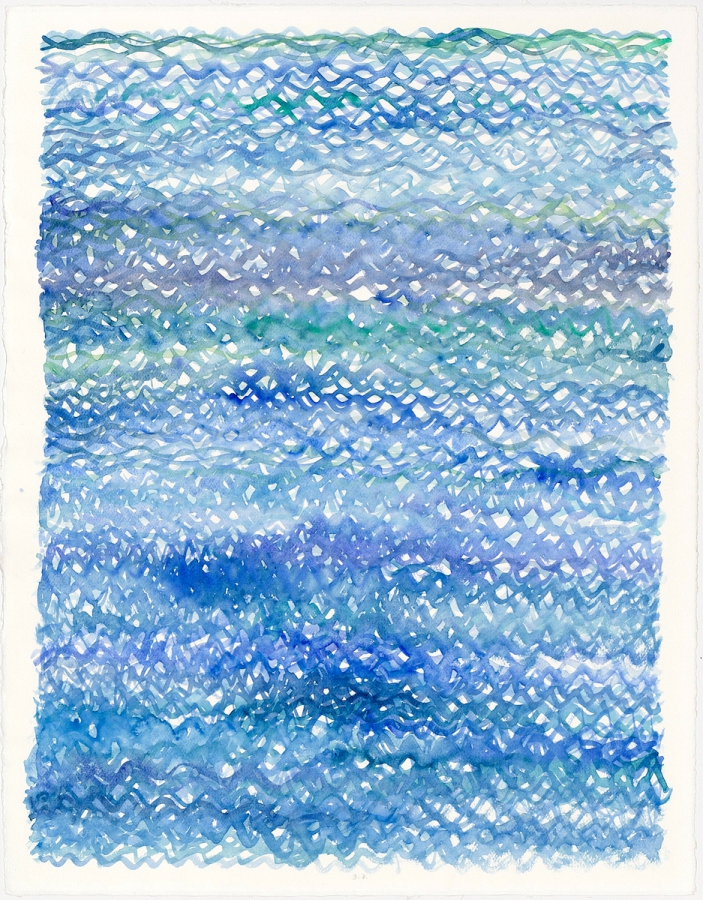 Ines Hock, 3.7.2020 Aquarell auf Zerkall , 51 x 65 cm