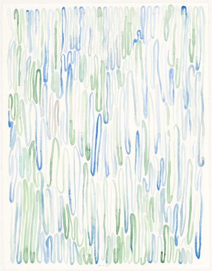 Ines Hock, 22.6.2020 Aquarell auf Zerkall Bütten, 51 x 65 cm