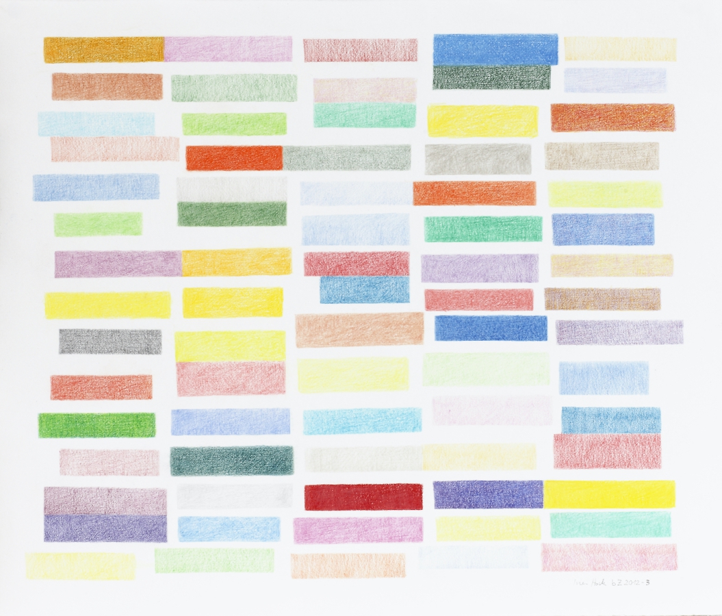 Ines Hock, bZ 2012-3 Polychromoszeichnung 45 x 51 cm