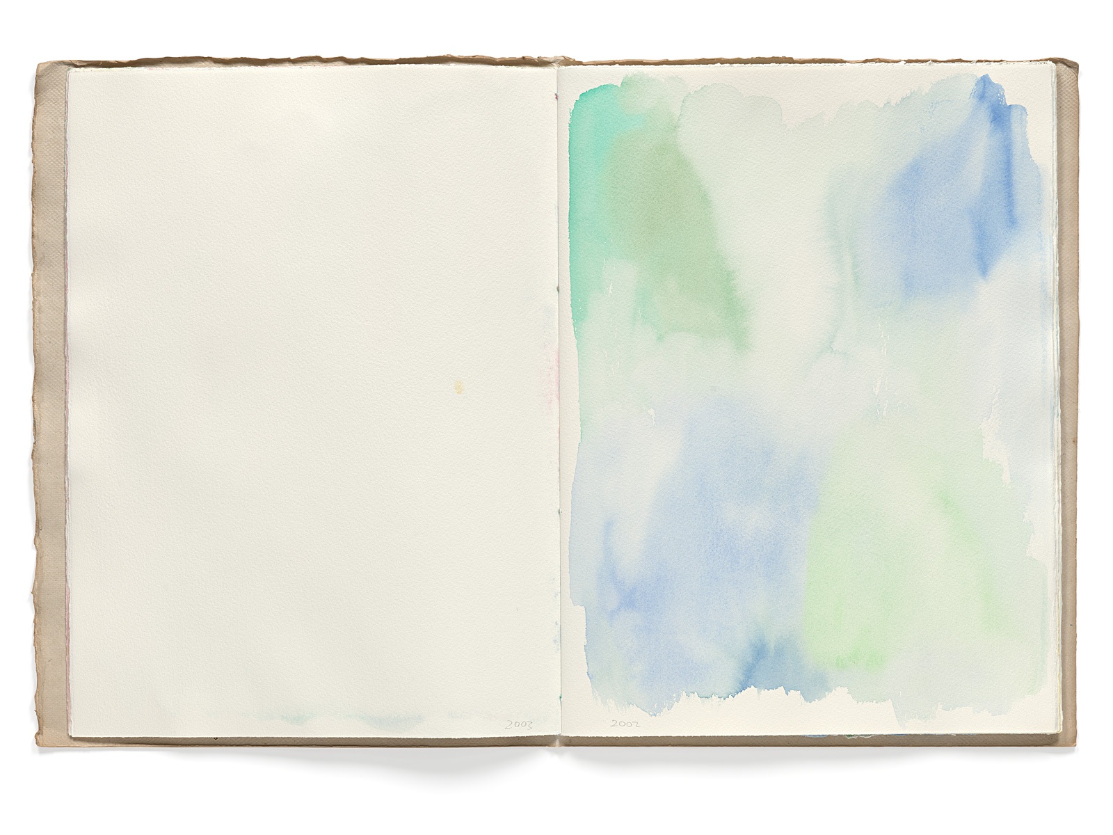 Ines Hock, Malheft Aquarelle 2002-03 |   engl. Papier  39 x 29 cm