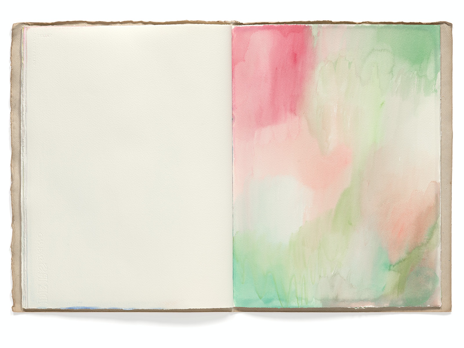 Ines Hock, Malheft Aquarelle 2002-03 |   engl. Papier  39 x 29 cm