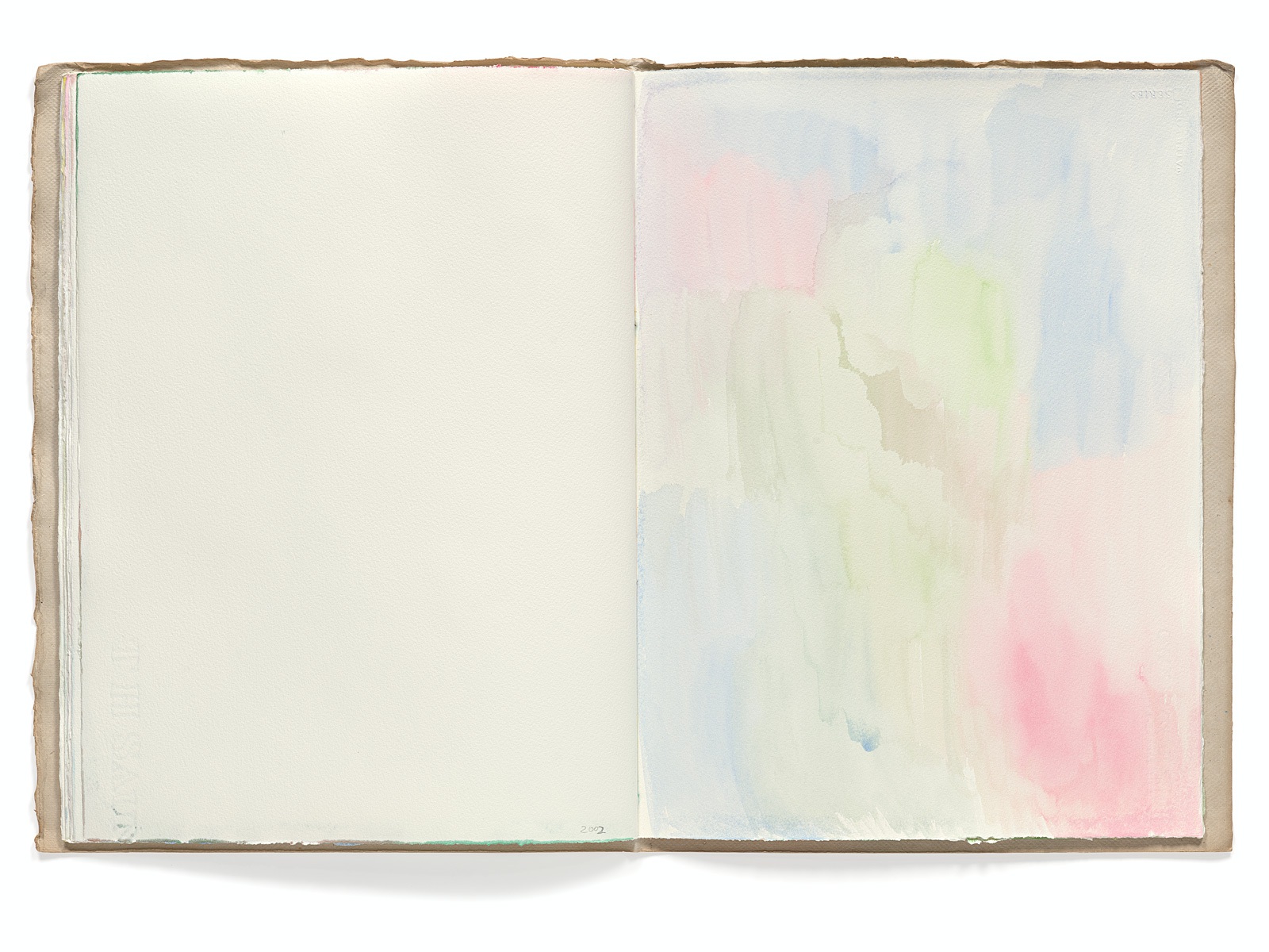 Ines Hock, Malheft Aquarelle 2002-03 |   engl. Papier  39 x 29 cm