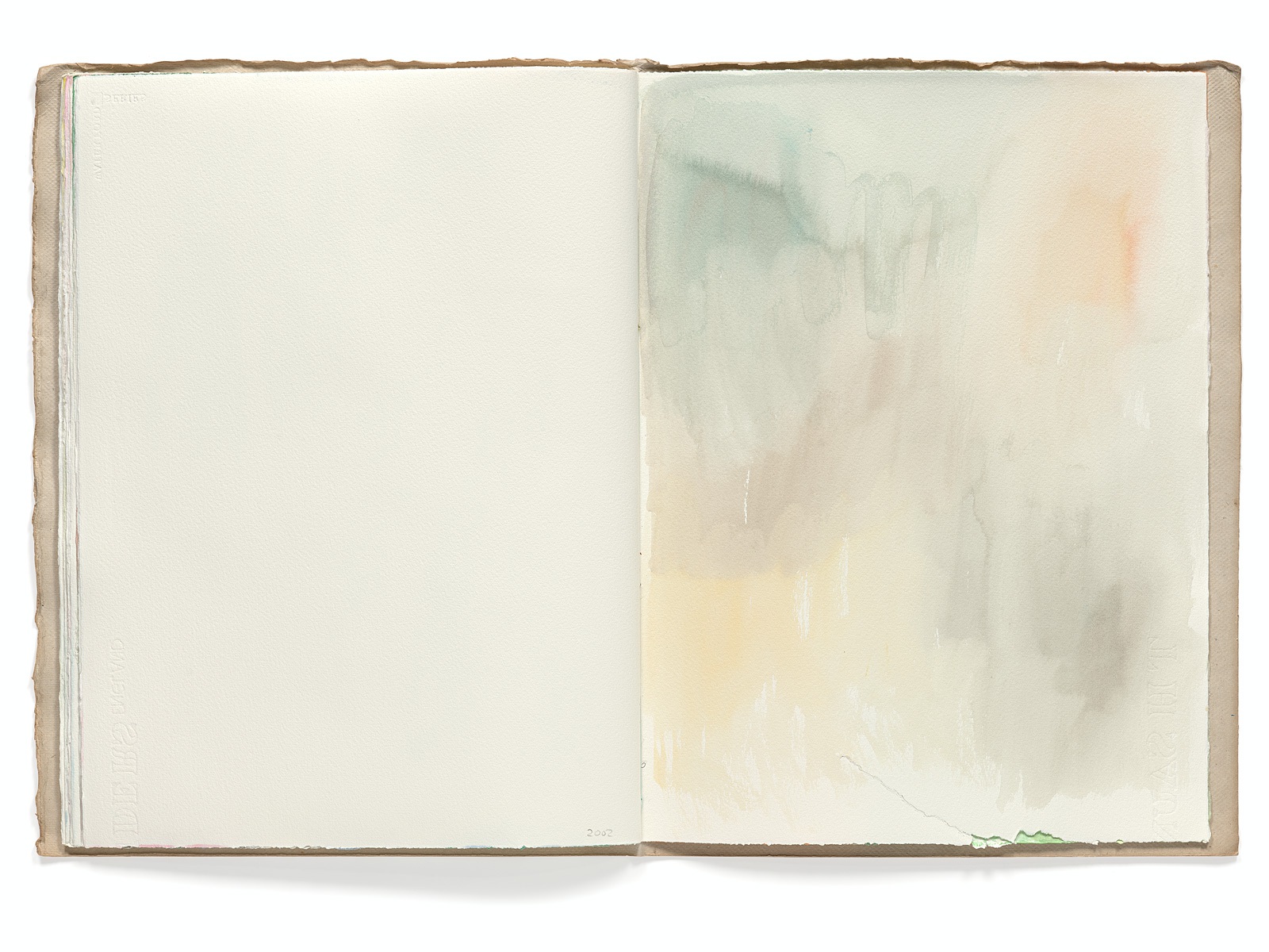 Ines Hock, Malheft Aquarelle 2002-03 |   engl. Papier  39 x 29 cm