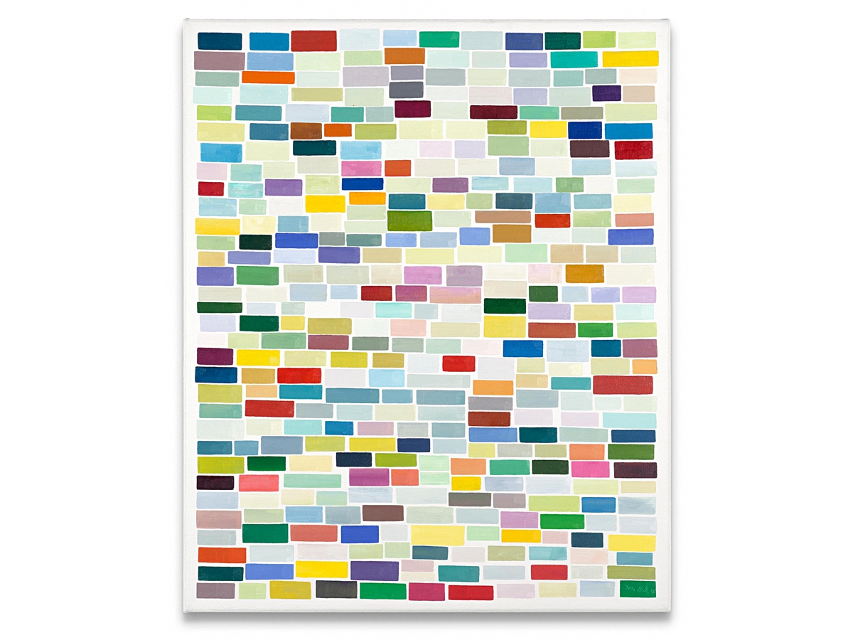 Ines Hock,  LB 2017 -1,  BUNTE NACHBARINNEN,  Ölfarbe  60 x 49 cm