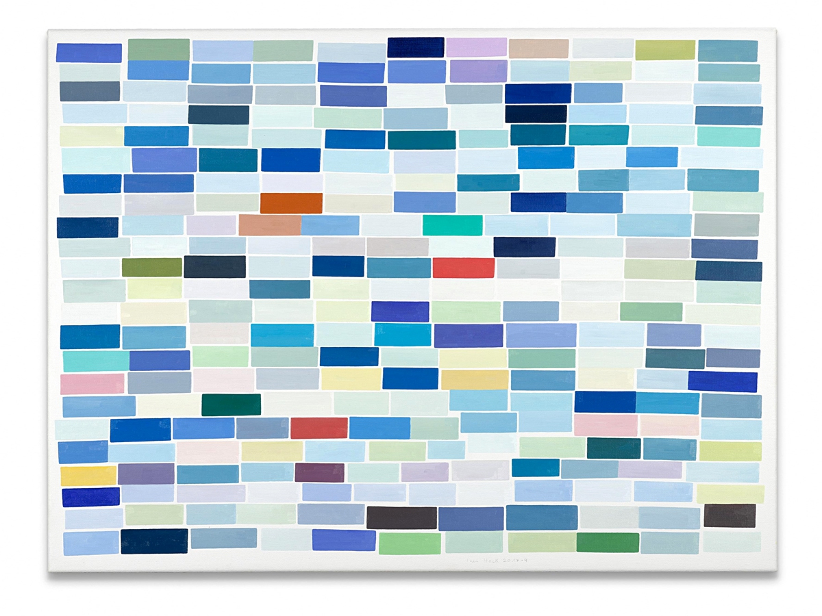 Ines Hock, LB 2017 -4,  BLUE  SHADOW,  Ölfarbe 67 x 89 cm