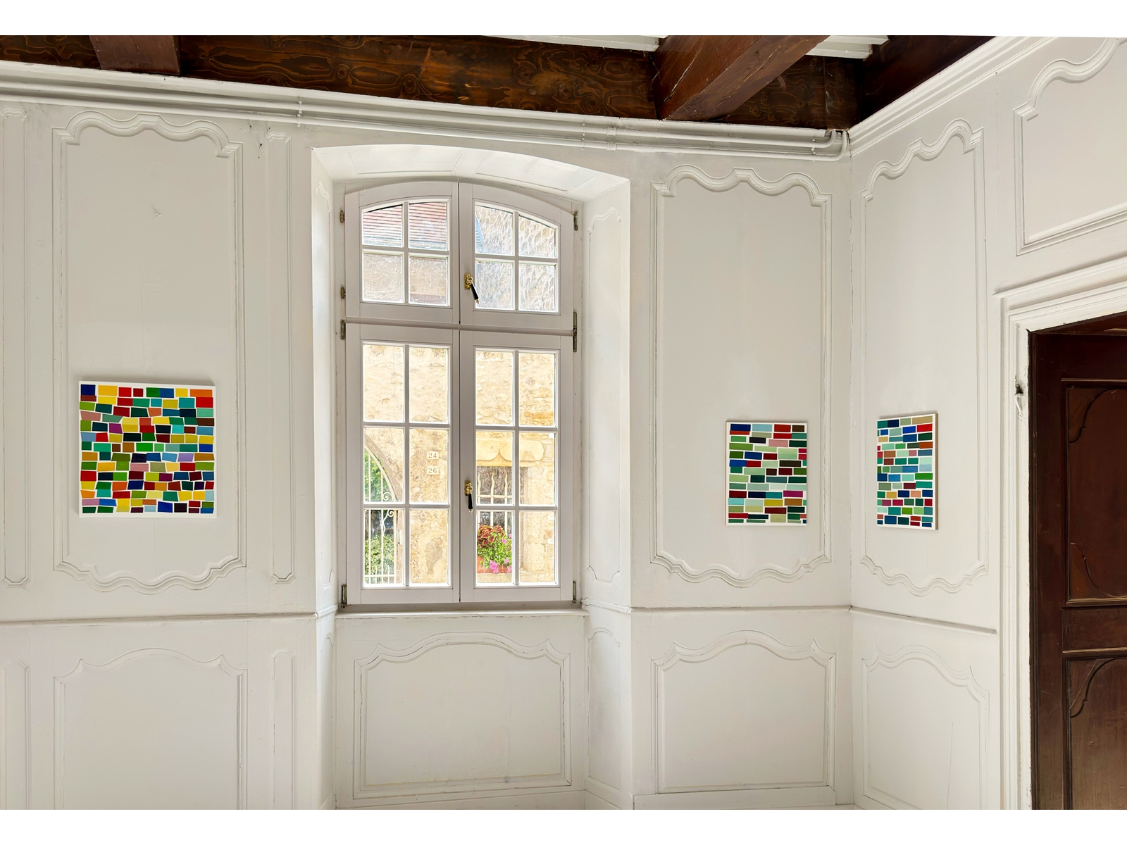 LB 2023-3, '1373', 50 x 50 cm;  Tafel 2025 -a und T 2025 -b, Öl auf Bildtafel, 45 x 38,5