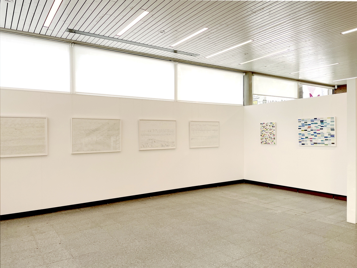 Ines Hock, Wilhelm-Morgner-Museum mit Raum Schroth,  4 Aquarellzeichnungen, 2 Ölbilder auf Leinwand im Foyer   2022