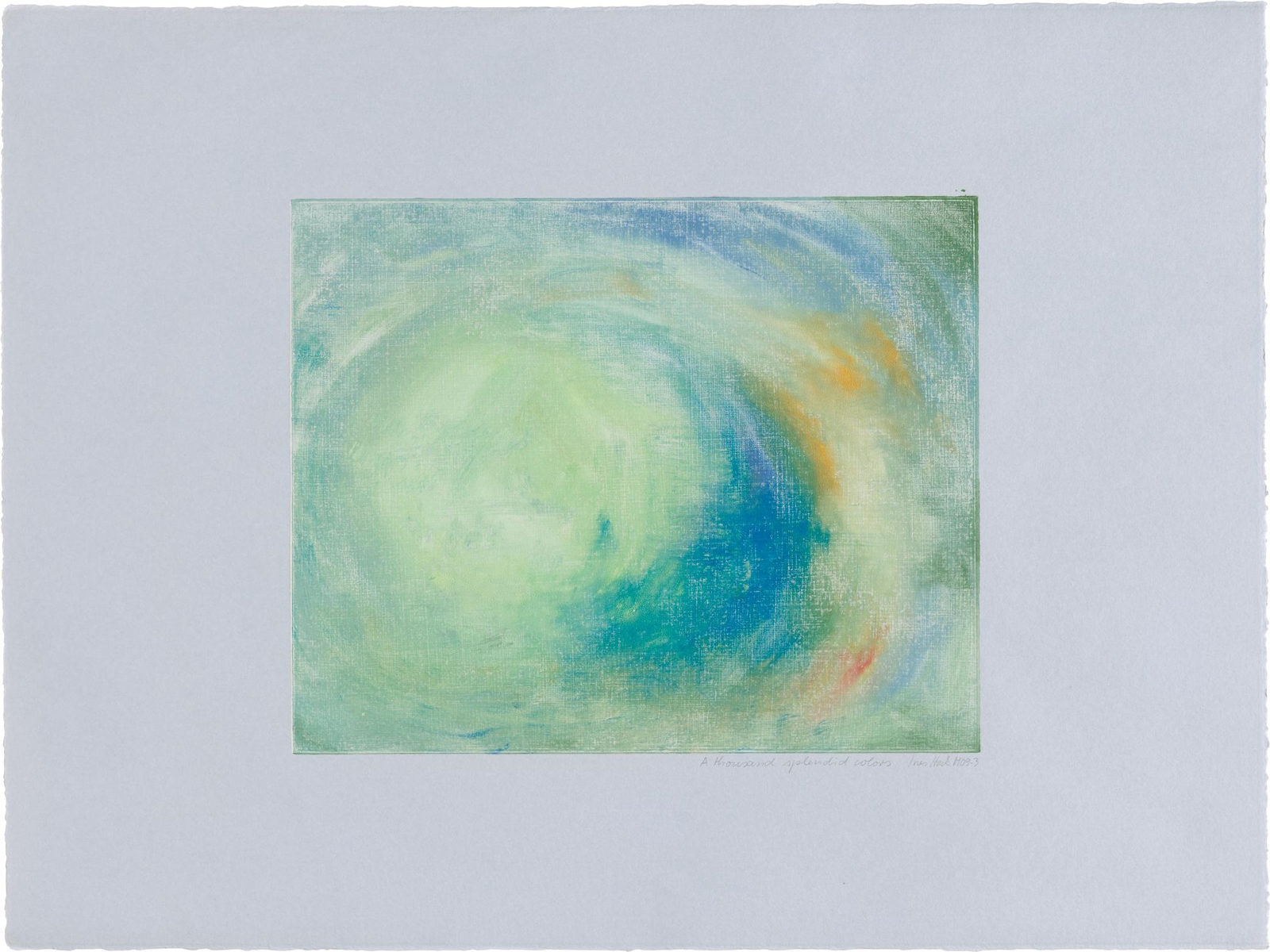 Monotypie-sM09-3, aus der Serie 'Splendid Colors' (4 Originale), Druckfarbe auf Zerkall Ingres Karton, 48 x 64 cm