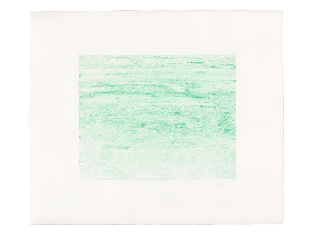 Ines Hock, R 2015 -1  Kaltnadel auf Zerkall Bütten  | Platte  40 x 50 cm