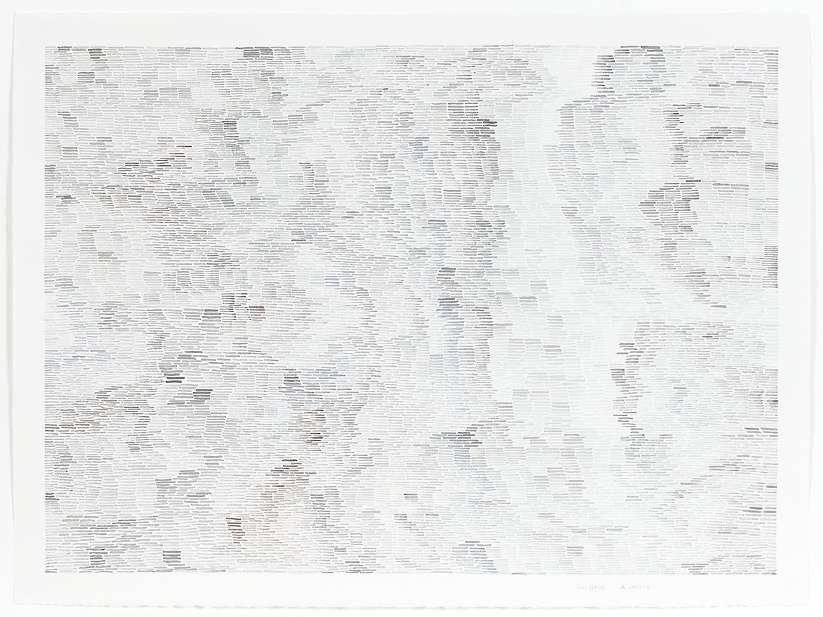 Ines Hock, Az 2012 -5  Aquarellzeichnung auf Arches 57 x 76 cm