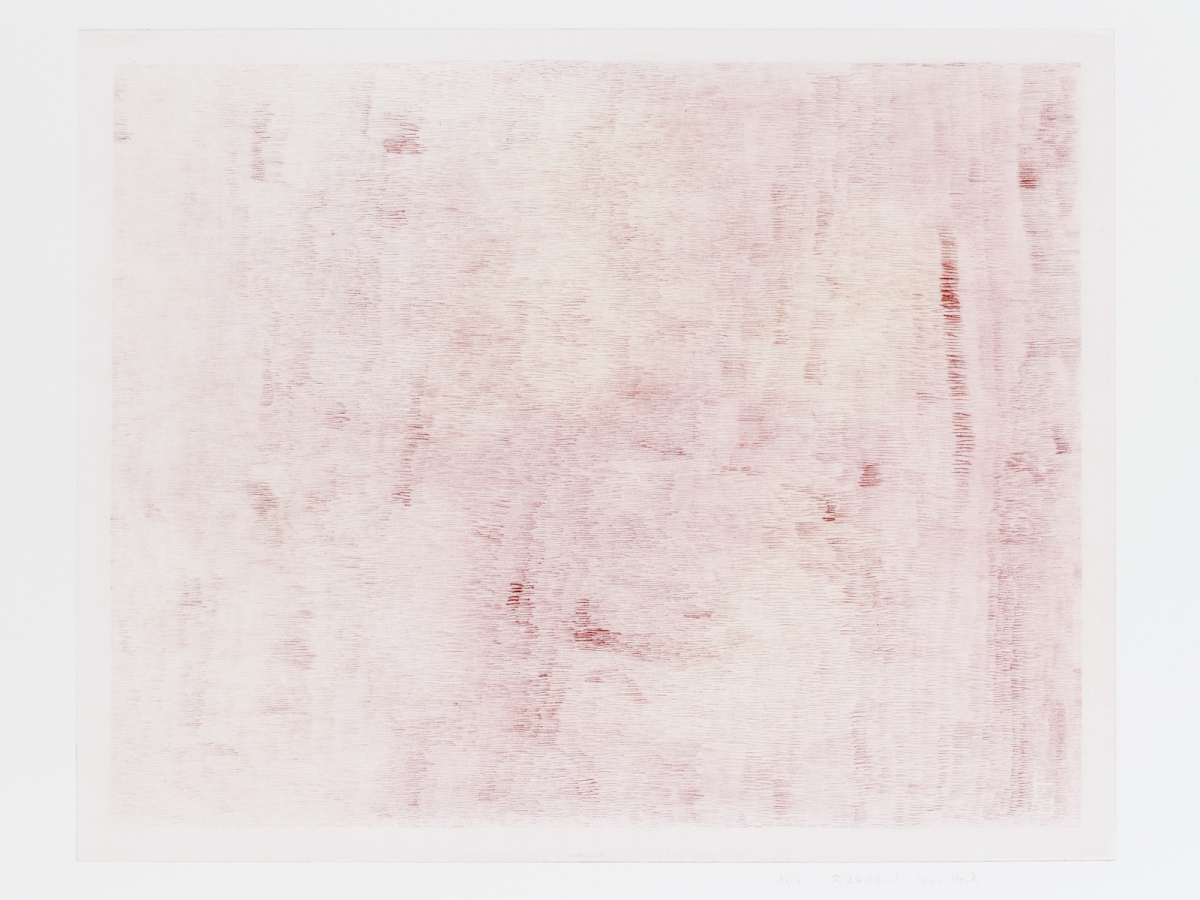 Ines Hock, R 2011 -1  Nr. 4  Kaltnadel Serie in 11  Farben  | Platte 40 x 50 cm